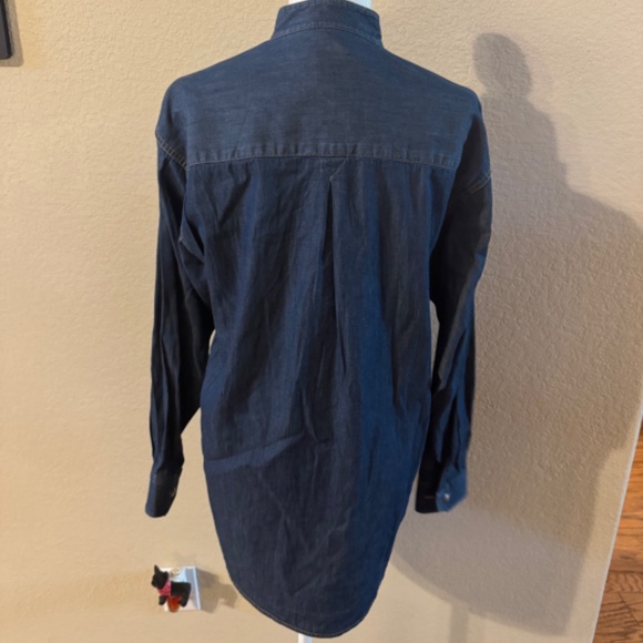 Men's Stubbs Wester Wear Denim Indian Head Button Banded Collar Shirt Size M - Picture 8 of 11